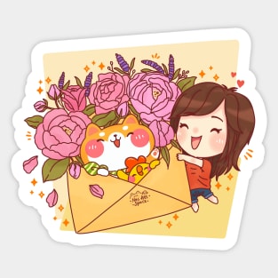 Floral Love Letter Sticker
